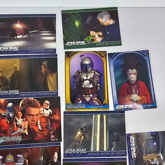 Vintage Topps Star Wars Attack Of The Clones Trading Card Lot 2002 - Picture 7 of 10